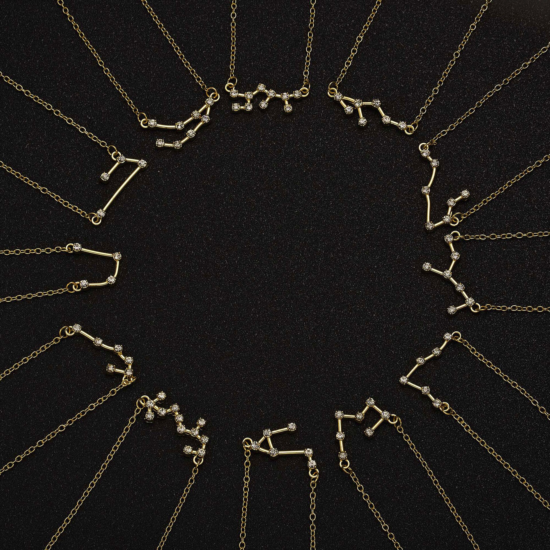 3 Stks/set 12 Sterrenbeeld Hanger Ketting Set Voor Vrouwen Constellation Charm Ketting Vrouwelijke Verjaardag Sieraden Met Karton