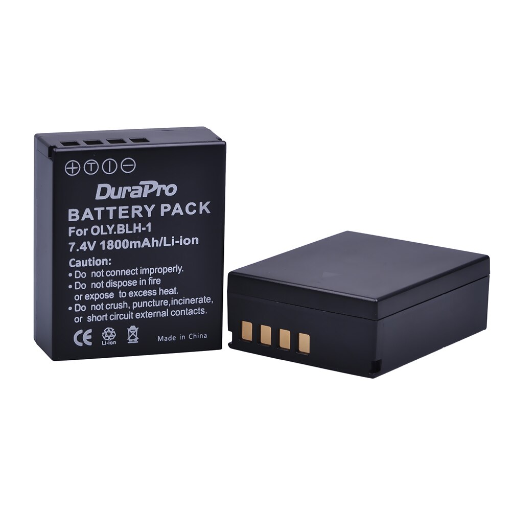 1800mAh BLH-1 BLH1 Battery with Charger for Olympus E-M1 Mark II, E-M1X, E-M1 Mark III Camera: 2x Battery