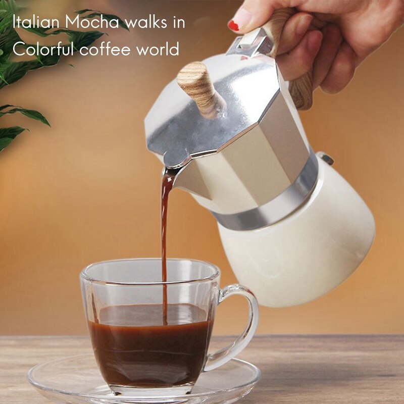 Moka Pot,Stovetop Espresso Maker Cuban Coffee Percolator Machine, Espresso Coffee Maker Brewer Percolator