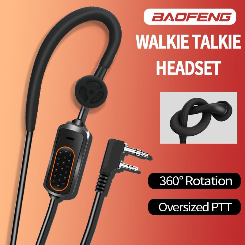 Baofeng 2 Stift K Typ Mic Mikrofon Kopfhörer Ohrhörer Headset Ohrhörer Kopfhörer Für Baofeng UV-5R S9 UV13 Profi Plus Walkie Talkie