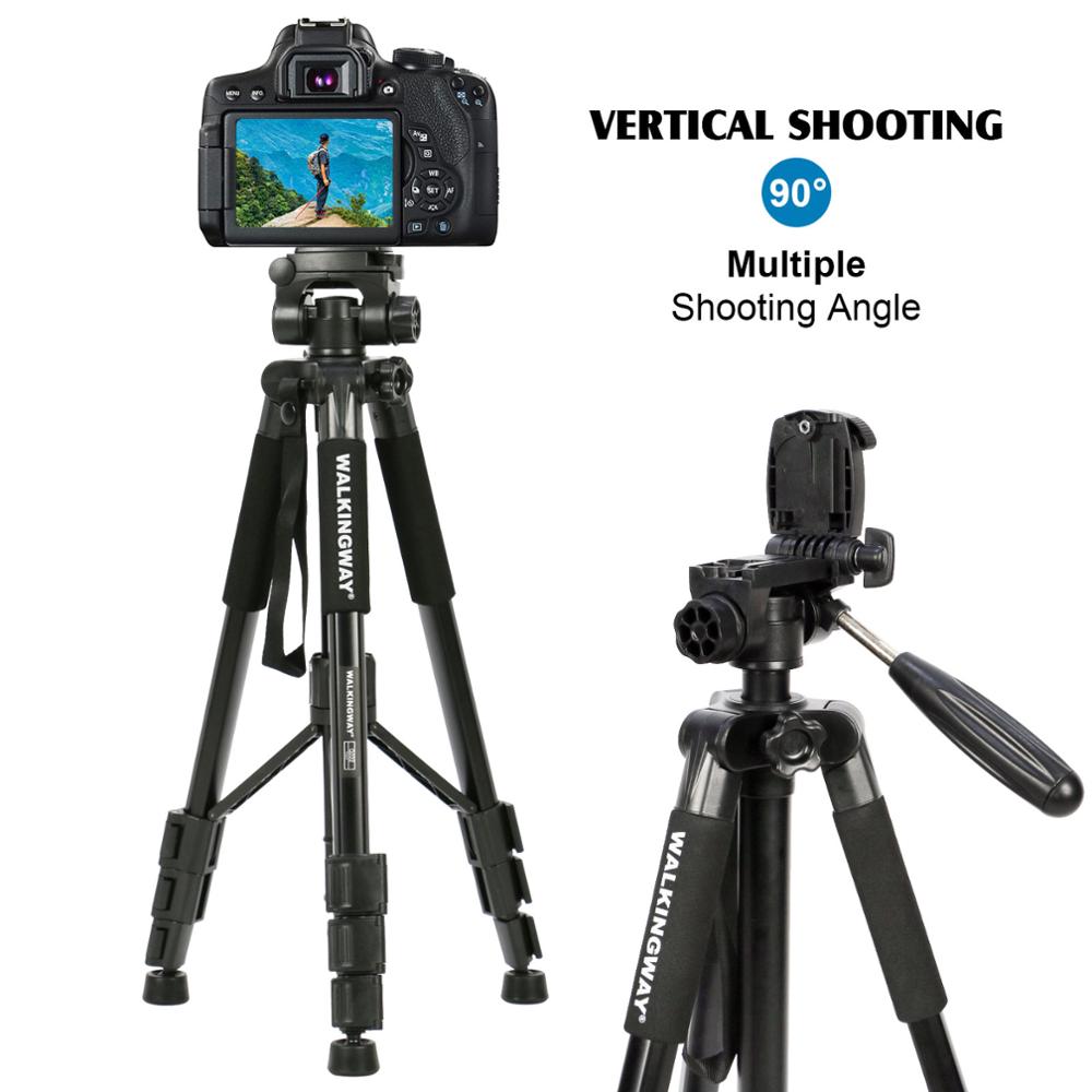 Walkingway Q222 Camera Tripod Tripode Stative light Tripod Monopod Travel Stand for Camera DSLR SmartphonePojector