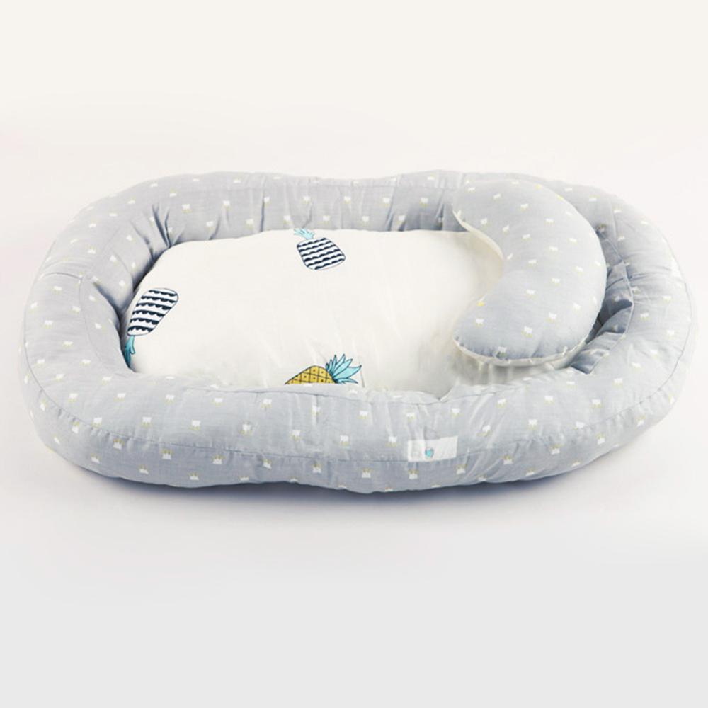 Bærbar baby reden seng krybbe aftagelig vaskbar beskytte pude med pude krybbe rejse seng spædbarn lille barn til nyfødt baby seng