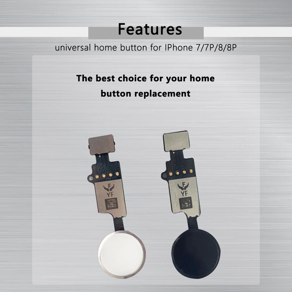 Botón de inicio Universal de 3. ª generación para iPhone 7, 7 plus, 8, 8 plus, cable flexible, botón de restauración, funciones de retorno de repuesto