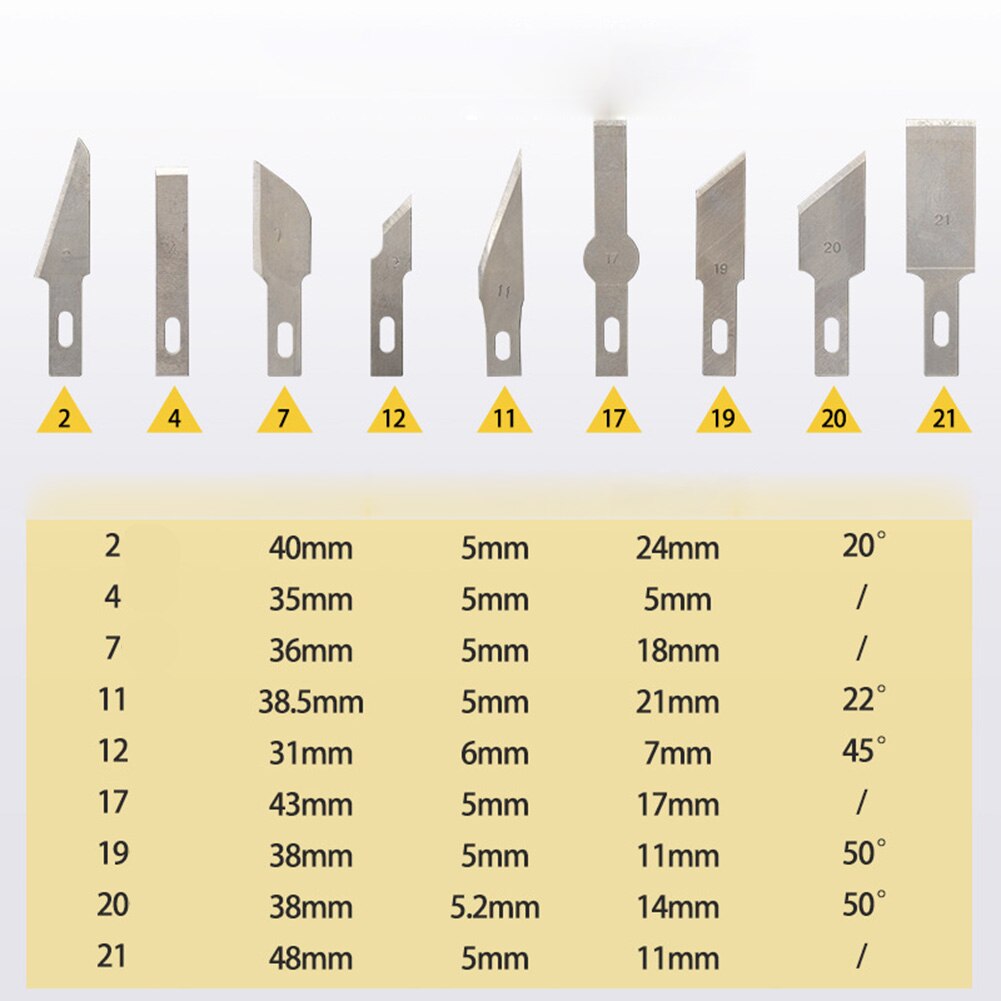 13Pcs/set Woodworking Carving Knife Precision Wood Cutter Knifes Set Sculpture Engrave Sharp Metal Scalpel Woodcarve Blades