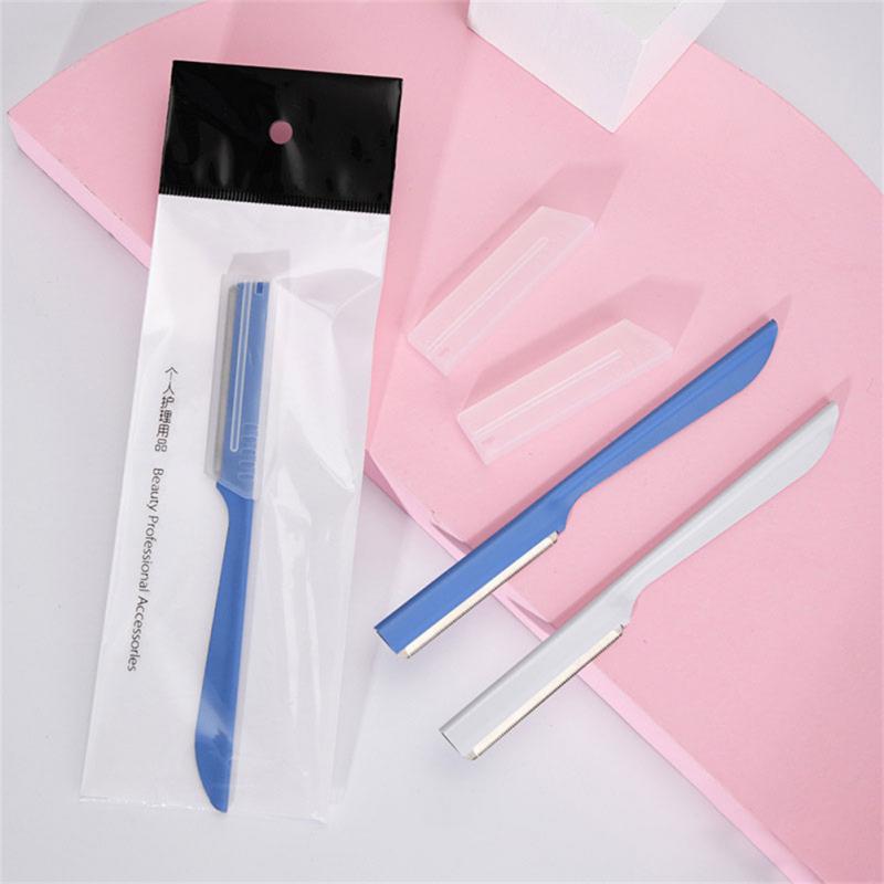Wenkbrauw Trimmer Wenkbrauw Scheermes Scheerapparaat Blade Eye Brow Shaper Gezicht Scheermes Facial Hair Remover Voor Vrouwen Beauty Makeup Tools: Black