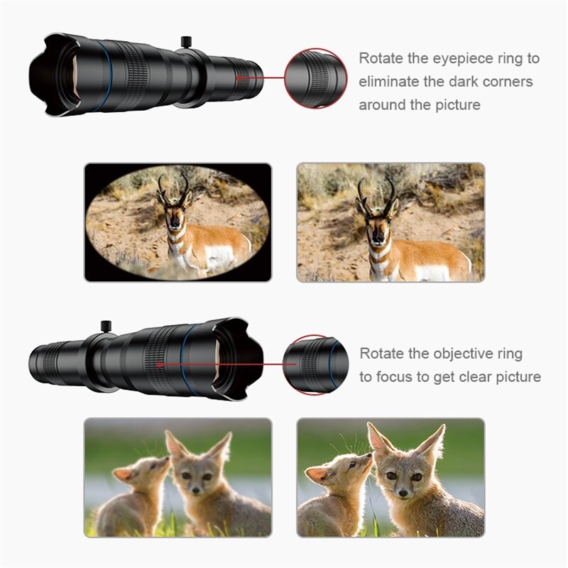 APEXEL HD 28X Telezoom Mobiele Telefoon Camera lens + Mini Statief Remote Shutter Monoculaire Telescoop Lens Voor Alle Smartphones