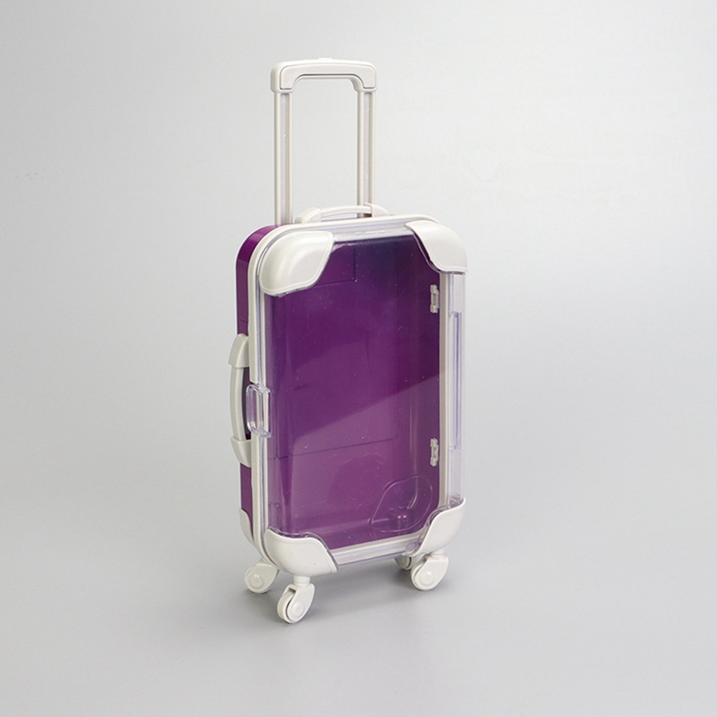 Dollhouse Miniature Scene Decoration Mini Simulation Suitcase For Small Luggage Doll Accessories Toys: SKY BLUE