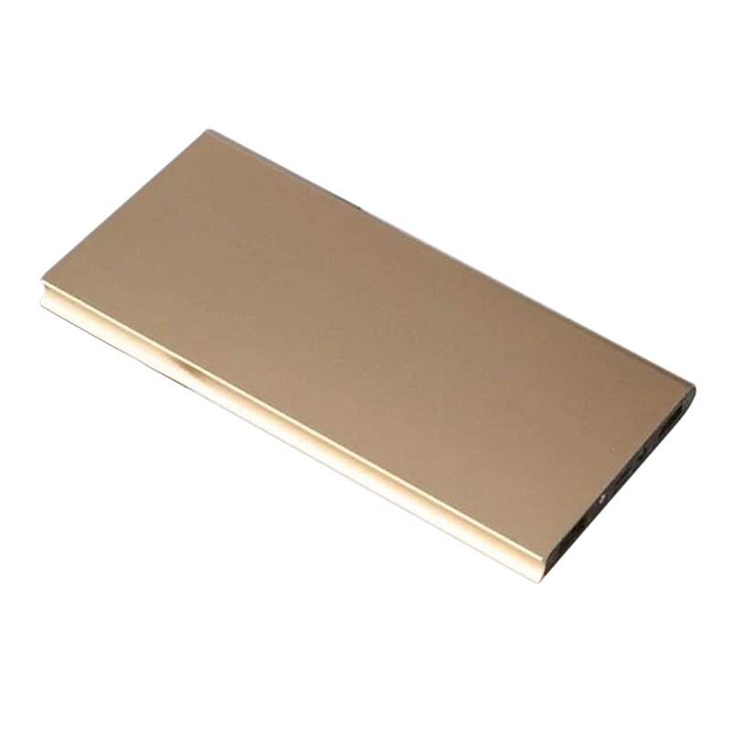 Slim Power Bank 20000Mah Draagbare 2 Usb Externe Batterij Oplader Powerbank Met Led Licht Voor Xiaomi Voor Iphone 8 X Smart Telefoons: Goud