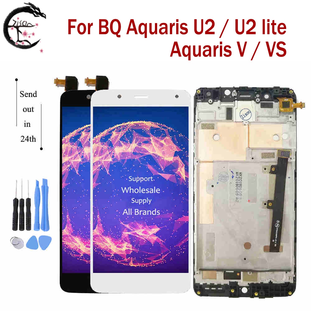 5.2" LCD With Frame For BQ Aquaris U2 Lite Display V VS LCD Screen Touch Sensor Digitizer Assembly Display For BQ U2lite Screen