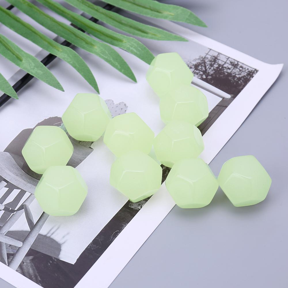 10 pièces D12 Polyédrique Dés Lumineux Dés Blanc Pour RPG MTG