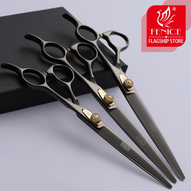 Fenice 7.0/7.5/8.0 Inch Hond/Kat Haar Cutiing Tools Huisdieren Grooming Rechte Trimmen Shear Schaar Voor scheren Honden