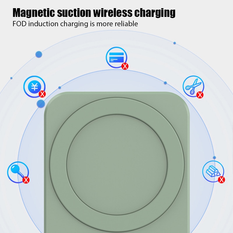 Magnetic 15W Wireless Charger Stand Wireless Charger with Phone Holder in Car for iPhone 12 Pro Max Mini Phone Charging Stand