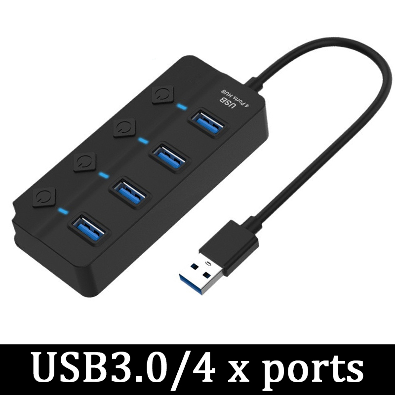 USB 3,0 Hub USB 2,0 Multi USB Splitter Hub 100cm Cable de largo expansor múltiple para ordenador portátil accesorios de PC adaptador Usb