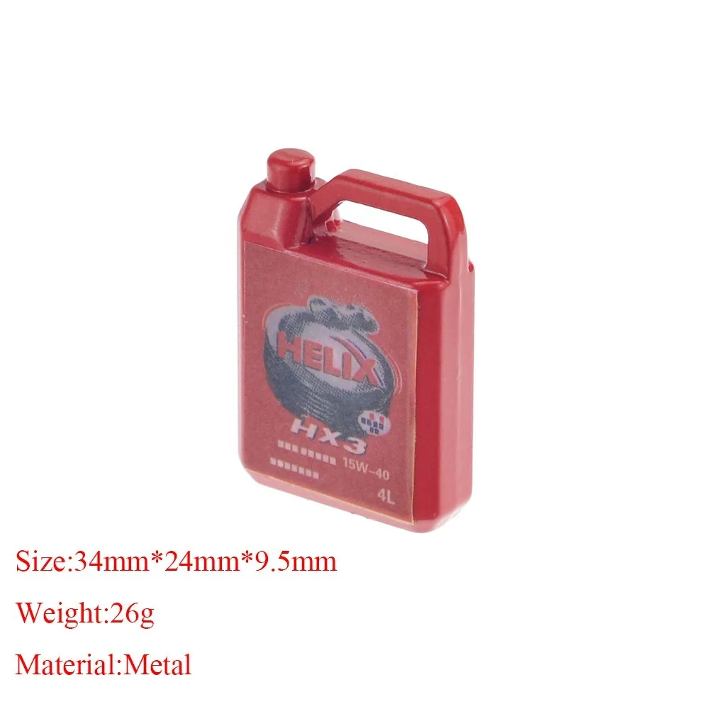 Mini Olie Vat Emmer Brandblusser Decoratieve voor 1/10 1/14 1/18 RC Crawler Auto Traxxas TRX4 Defender AXIALE SCX10 RC4WD: Light Grey