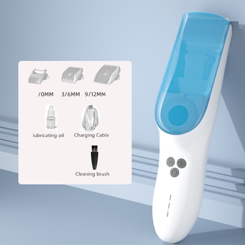 WEIDZ USB Rechargeable électrique tondeuse à cheveux pour enfants adultes silencieux automatique cheveux aspiration salle de bain tondeuse IPX7 étanche