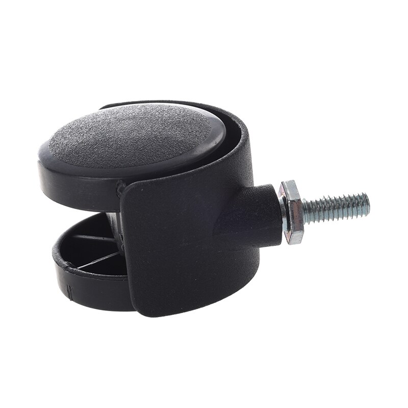 Vástago roscado de 6mm rueda Dual de 40mm giratoria Caster negro utilizado ampliamente para los muebles, carro de mano, carro de compras, electrodomésticos