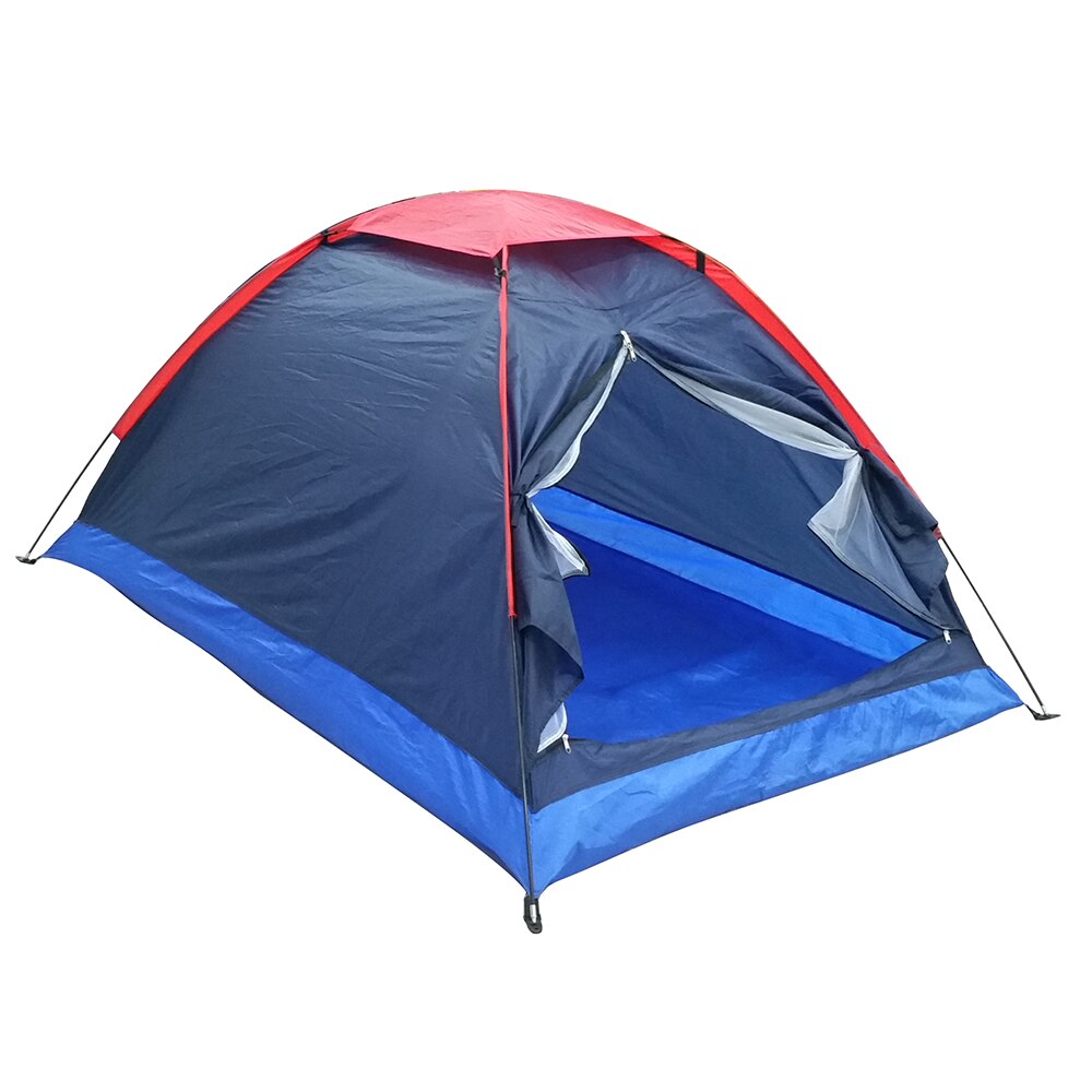 Portable Camping Tent Travel Single 2 Persons Tourist Single Layer Camping Tent for Hiking Travelling Moutain Climbing Supplies