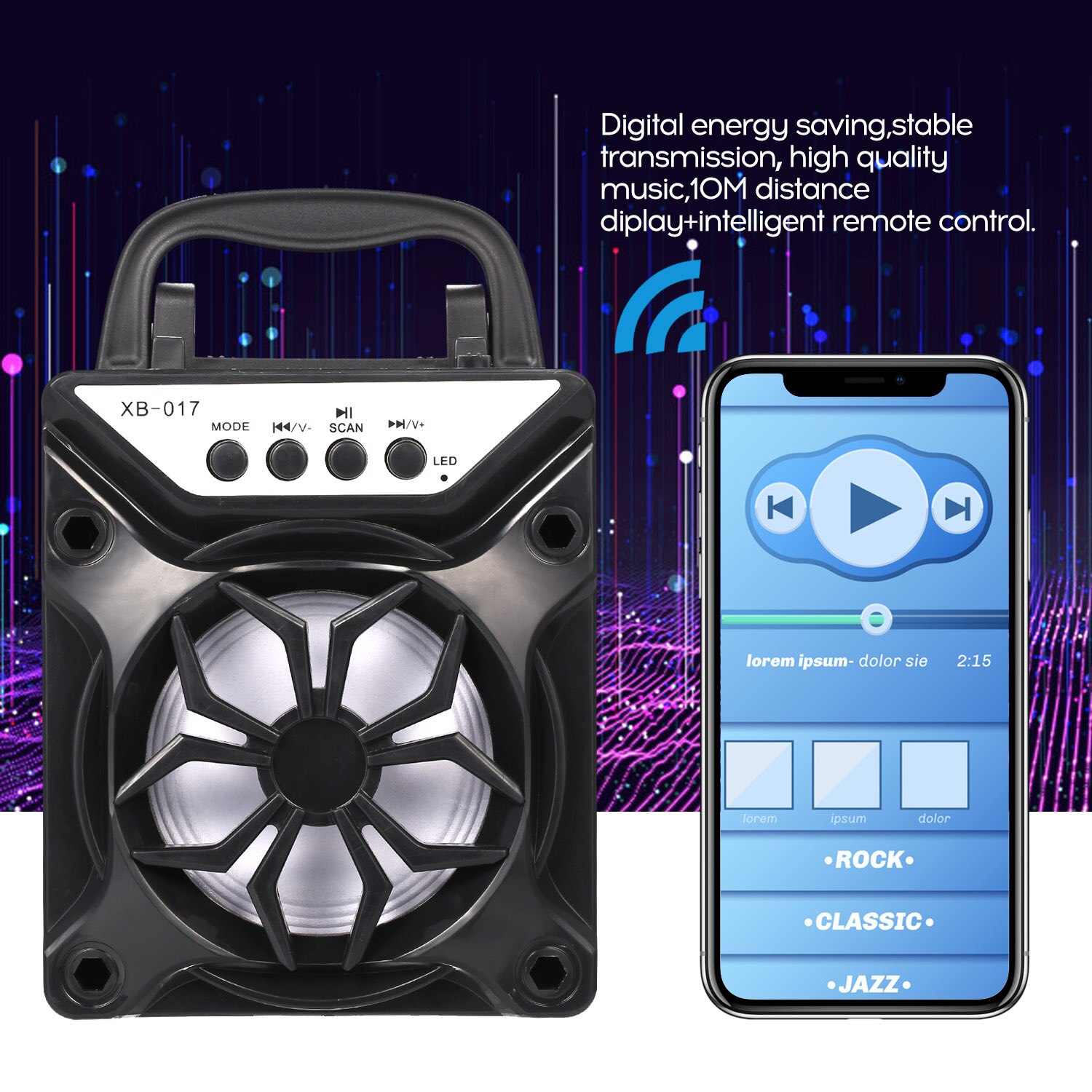 Draagbare Draadloze Bluetooth Outdoor Luidspreker Stereo Fm Radio Led Light Waterdichte Draagbare Outdoor Speaker Met Microfoon