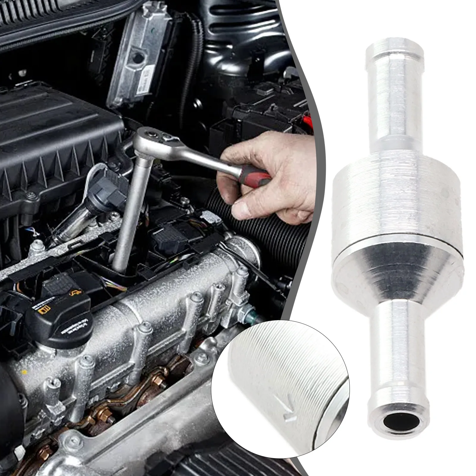 Reserve tilbakeslagsventil luft vakuum drivstoff vann gass krom 6/8/10/12mm tilbakeslagsventil enveis velteventil merke