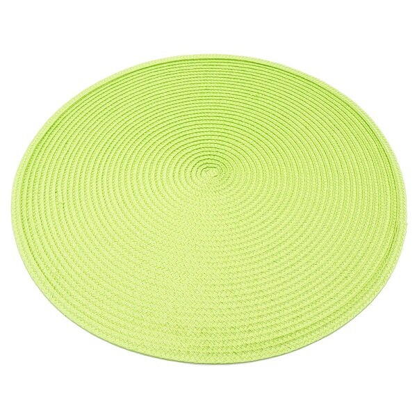 1pc 38 x 38 cm runde coaster isolering bordmåtter puder pvc bord dækkeservietter skridsikre måtter kaffe te dækkeservietter køkken dekoration: Grøn