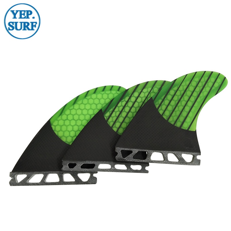 Wakeboard Future G5/G7 Surfboard Fin Fiberglass Honeycomb G5/G7 Fins Carbon Fiber Green Fins in Surfing
