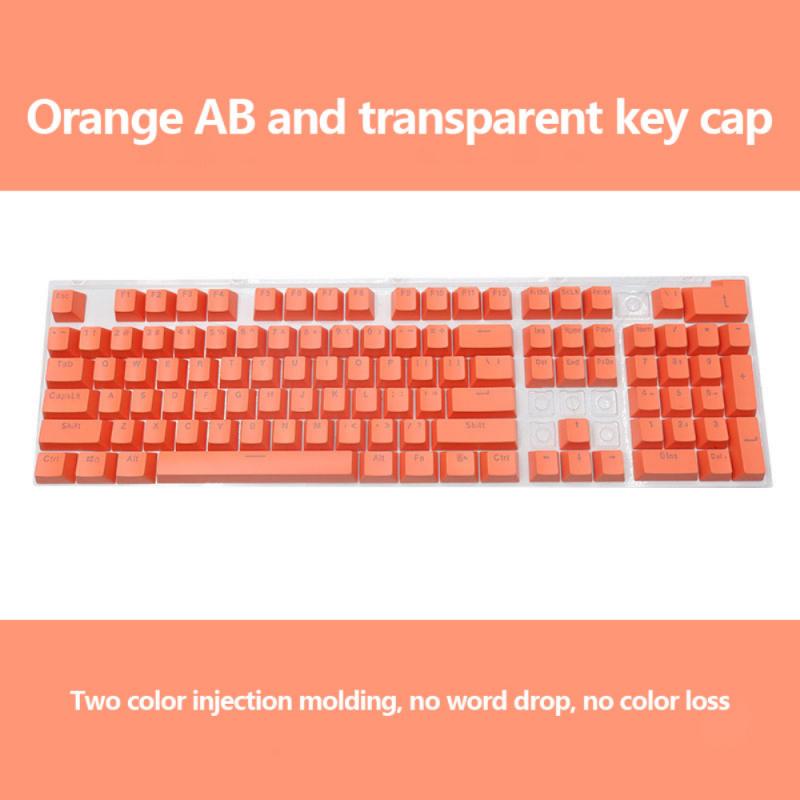 Black Pink Purple Blue Mechanical Keyboard Key Cap 104 Keycap ABS Transparent Key Cap For Gaming Mechanical Keyboard MX Keycaps: 06