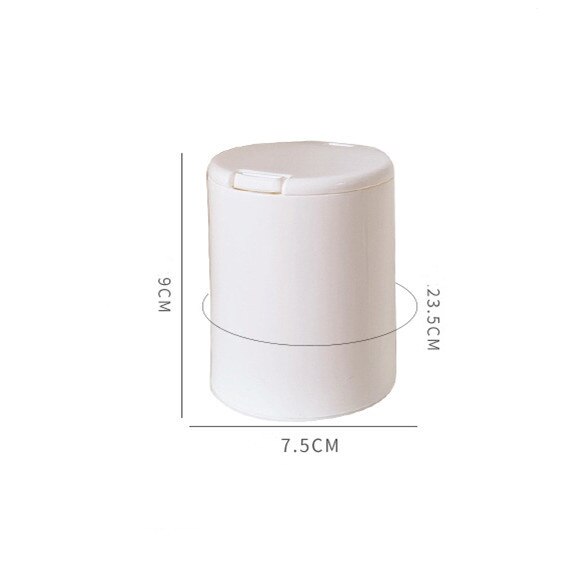 MINKYS Cute Girls ABS Mini Desktop Organizer Storage Box 1PC Free Sticker Kawaii Korean School Stationery: round small