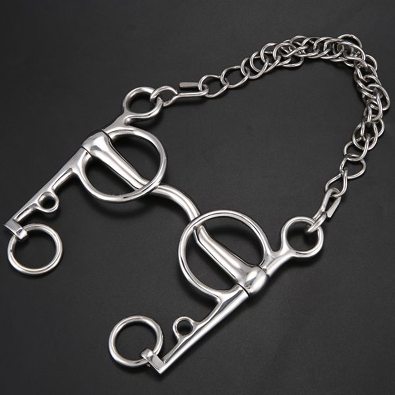 135Mm Horse Bits Stainless Steel Equestrian Mouthpiece Snaffle for Horse Riding Racing Halters Bit Equipment