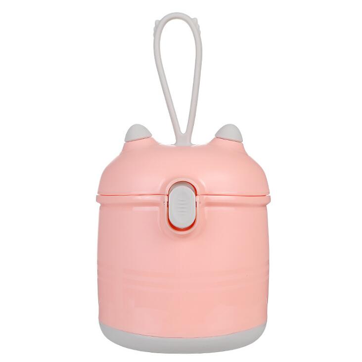 Baby Formula Milk Storage Infants Portable Milk Powder Formula Dispenser Food Container Storage Feeding Box for Kids Food PP Box: big pink