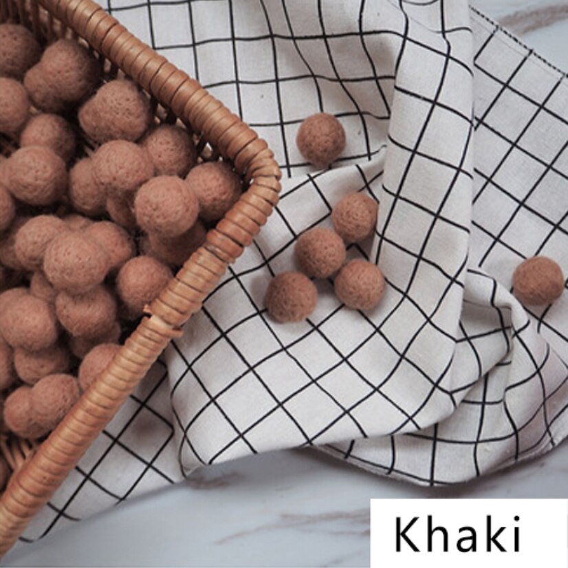 10pcs 2cm Felt Pompom Balls DIY Craft Handmade Wool Ball Accessories for Sewing Kids Room Hanging Mixed Color Home Decoration: 15