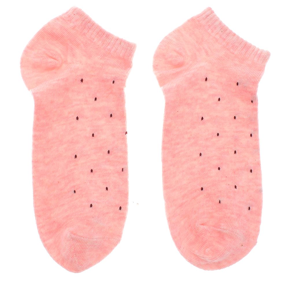 Women Soft Casual Sports Cut Low High Dot Spot Short Socks Soft Sports Cut Low High Dot Spot Short Socks Cotton Ankle: Pink