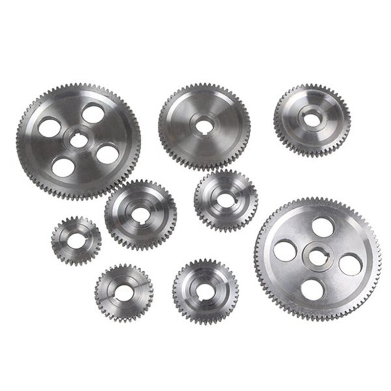 Metal Lathe Gears, Precise Mini Lathe Replacement Gears Including Box Gear Set, Belt Gear for C2 Mini Lathes: Default Title