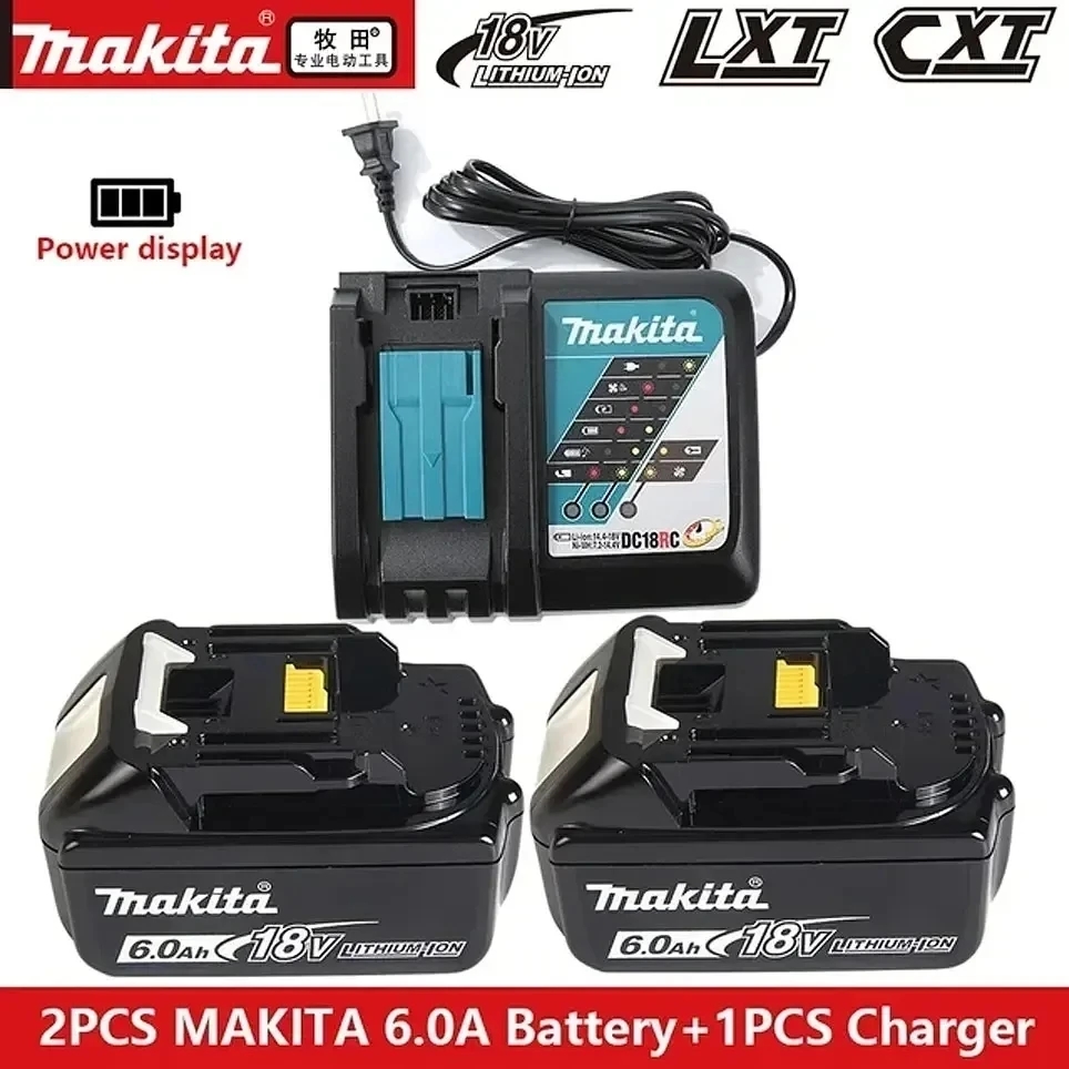 Makita original bateria recarregável de íon de lítio 18v 6000mah 18v 6.0ah bateria de substituição de broca bl1860 bl1830 bl1850 bl1860b