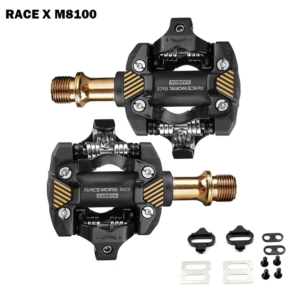 SPD X-M8100 Ultra-light MTB Pedals Bike Self-Locking SPD Pedals DU Bearing Mountain Bike Pedals Die Casting Carbon Fiber Pedal