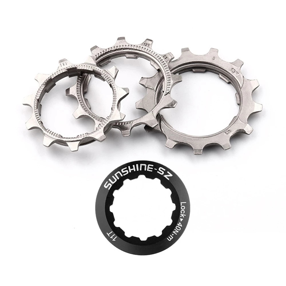SUNSHINE Cassette Bicycle Ratchet Cog 11 12 13T Sprocket 12 8 9 11 Speed Pinion Bike 10v Cogset Single Speed Freewheel Adapter