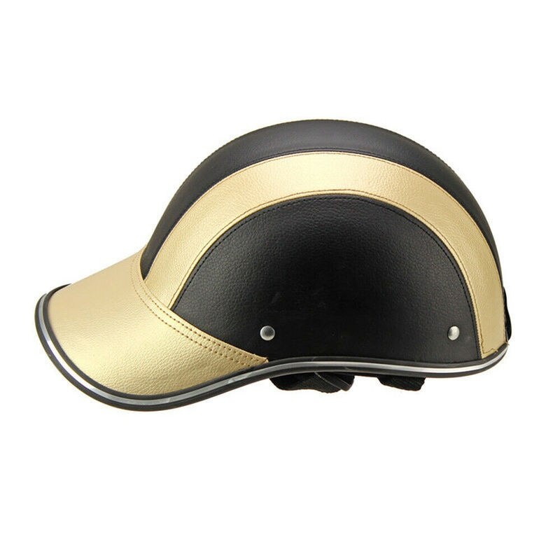 Fietshelm Fiets Motorfiets Unisex Mannen Vrouwen Verstelbare Veiligheid Helm Lichtgewicht Half Helm: Gold