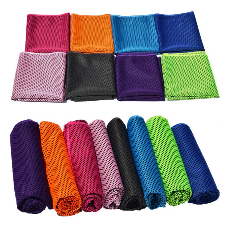 Yoga fitness hurtig kold sans sportshåndklæde bærbar hurtigtørrende ishåndklæde yoga udendørs svømning sportshåndklæde 82 × 30cm