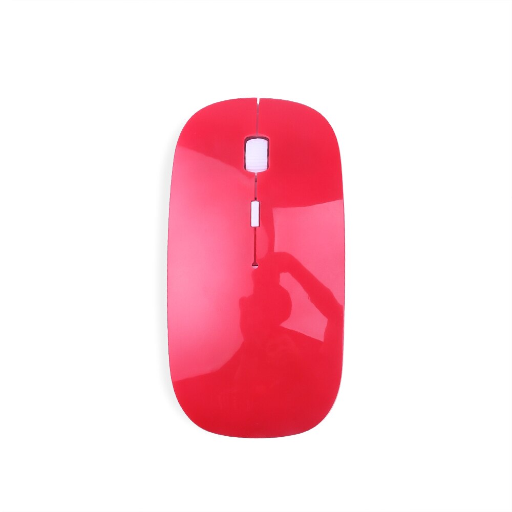 Kebidumei-souris optique Gaming sans fil 2.4 ghz Ultra fine, avec récepteur USB ordinateur portable: Rouge