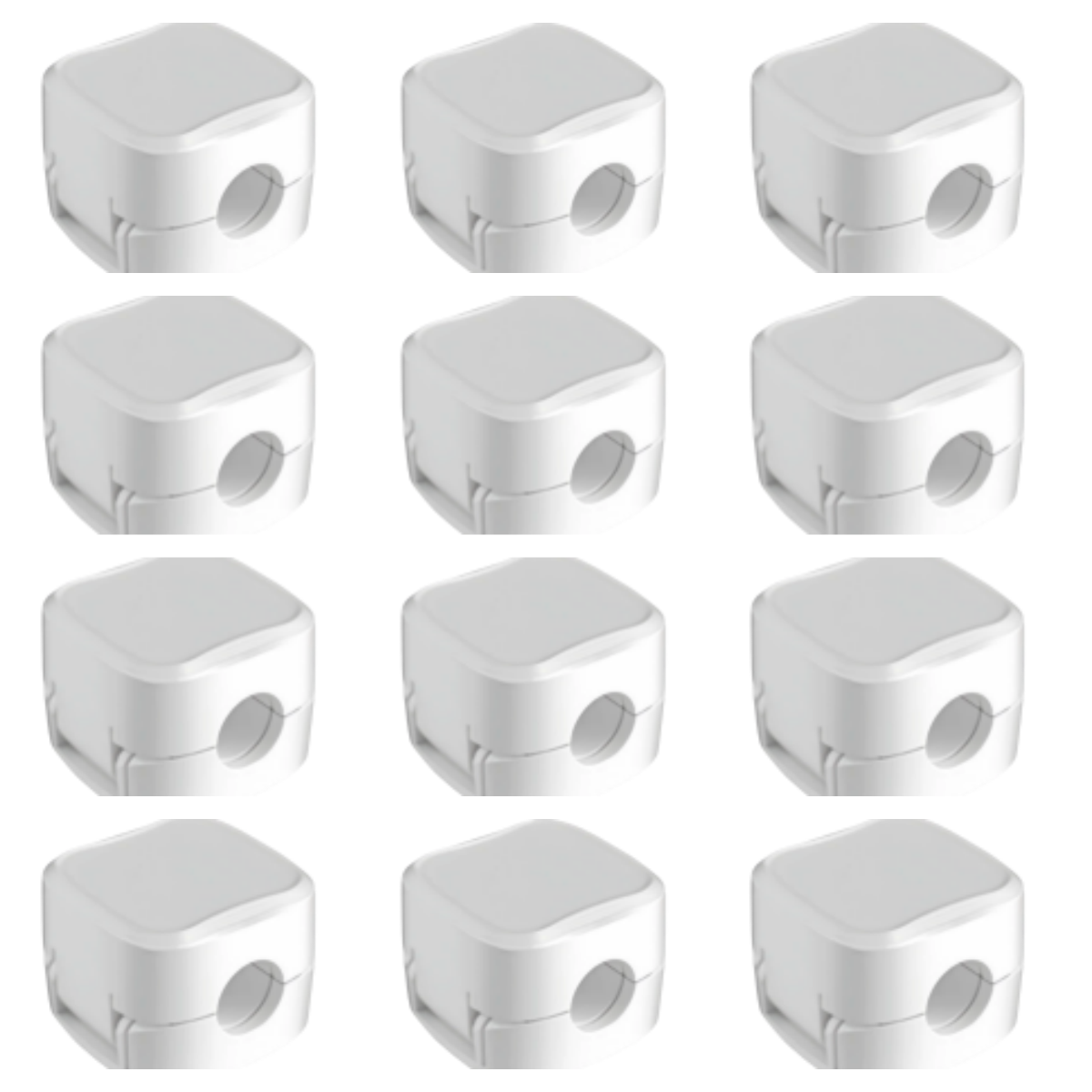 Ensemble de supports de gestion de câbles 12 pièces, adaptés aux bureaux à domicile, organisateur de câbles adhésif réglable, adapté au table de chevet: BLANC