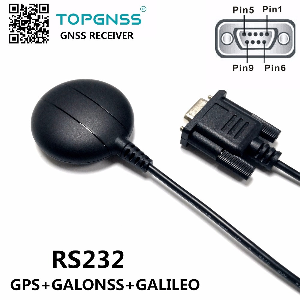 Industriële Toepassing RS232 DB9 Vrouwelijke Connector RS-232 Gnss Ontvanger Dual Gps/Gonass/Galilo Ontvanger Module Antenne GNSS200GR