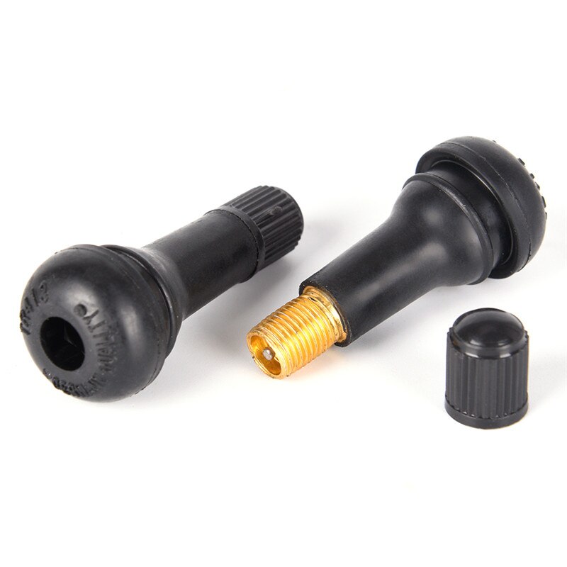 5PCs/set Black TR413 Tubeless Car Wheel Tire Valve Stems with Caps Tyre Rubber Valves With Dust Caps