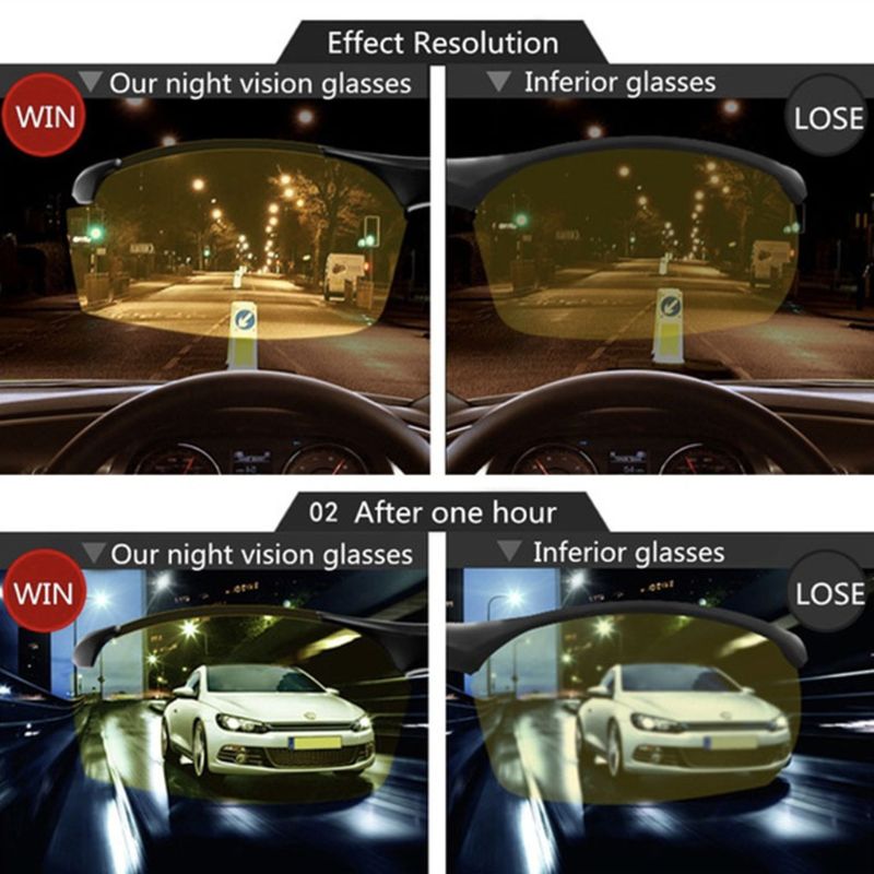 Men Polarized Driving Sunglasses Night Vision Glasses Goggles Reduce Glare W77