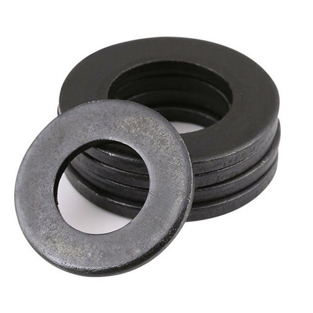 350 stk 7 størrelser svart isolasjonsring nylon flat skivepakning sortimentsett  m2 m2.5 m3 m4 m5 m6 m8 oppussing