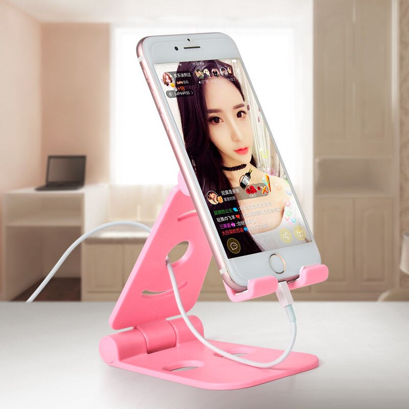 1PC Universal Adjustable Mobile Phone Holder for iPhone Huawei Xiaomi Plastic Phone Stand Desk Tablet Folding Stand Desktop