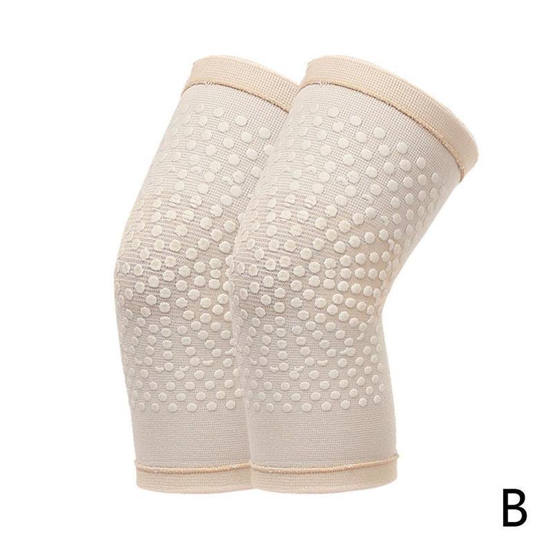 1 Pair Riscaldamento Autonomo Ginocchiere Artrite Brace Supporto Rotula del Ginocchio Maniche Pastiglie Terapia Magnetica Ginocchiera Sollievo Dal Dolore: skin