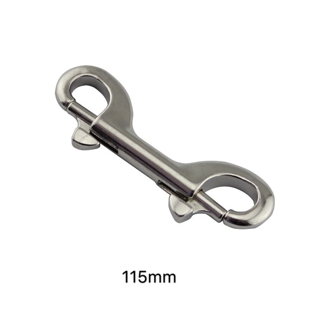 Dive Durable Stainless Steel Double Ended Clip Hook Bolt Snap Scuba Diving Buckle Diving Kayak Paddle Leash Accessories: 115mm