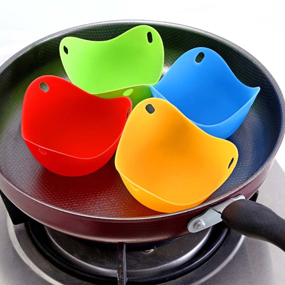 Meijuner Egg Poachers High Temperature Resistant Silicone Egg Cooker Environmentally Silicone Steamed Egg Tray For Home Decor