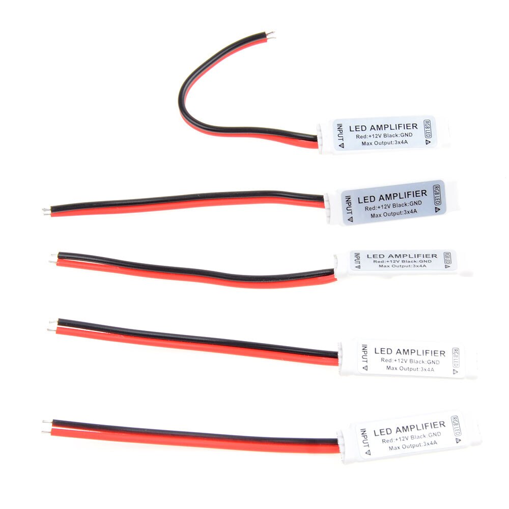12V 4 pin RGB Amplifier 10pcs 5pcs Extend Signal Controller Data Signal Repeater 4CH Channels For 5050 3528 RGB LED Strips