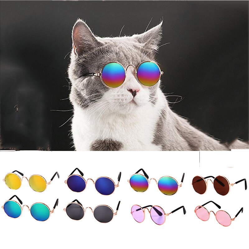 1pc dejlige søde kattekattebriller hundebriller kæledyrsprodukter til lille hundkat øje-slid hund solbriller fotos tilbehør til kæledyr