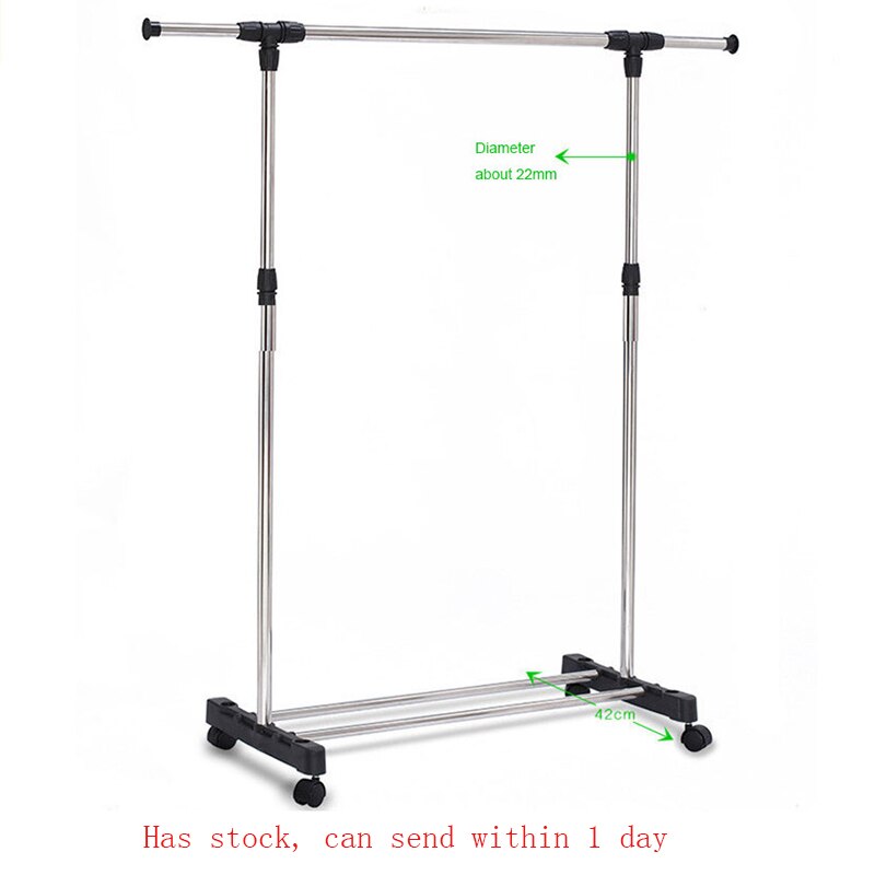 Cintre Vertical en acier inoxydable pour vêtements, tige simple épaissie, pour chambre à coucher